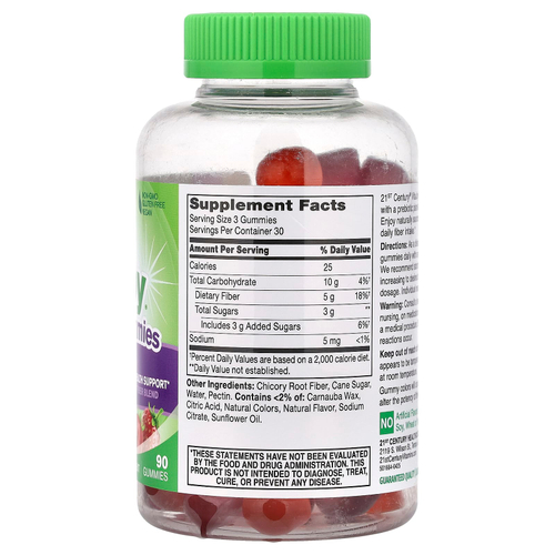 21st Century, VitaJoy®, жевательные таблетки, с клетчаткой, фрукты, 90 жевательных таблеток