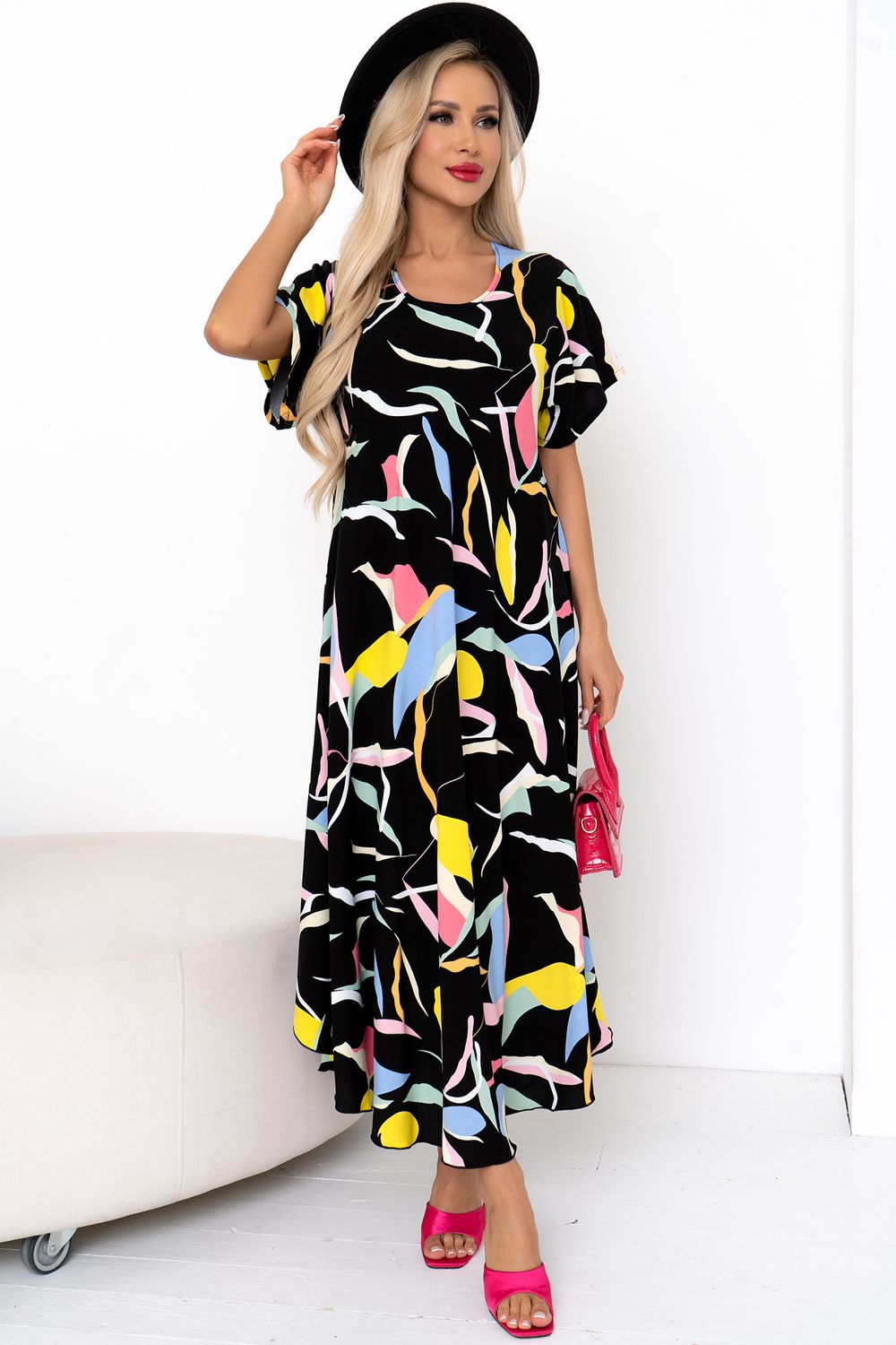 Платье Магия лета (черный) Р11-867/29 Nikol (Акция)
