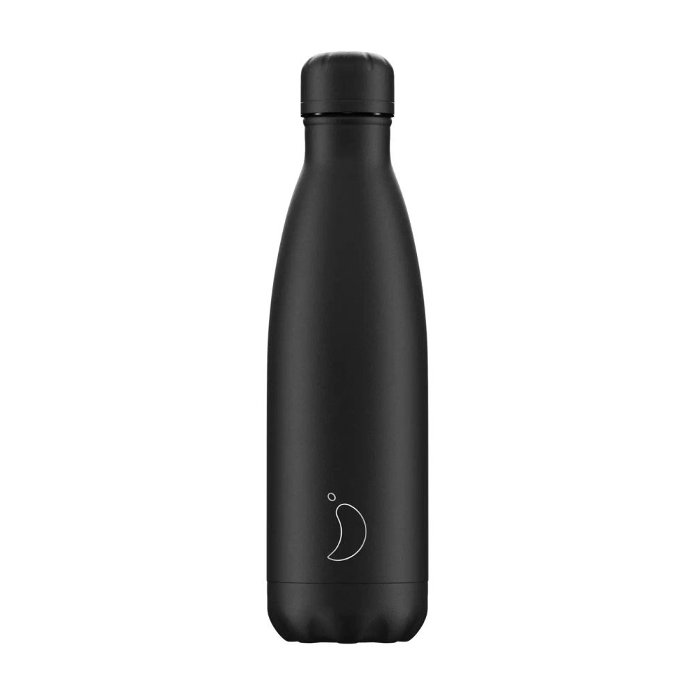 Chilly's Bottles Термобутылка Monochrome All Black объемом 500 мл.