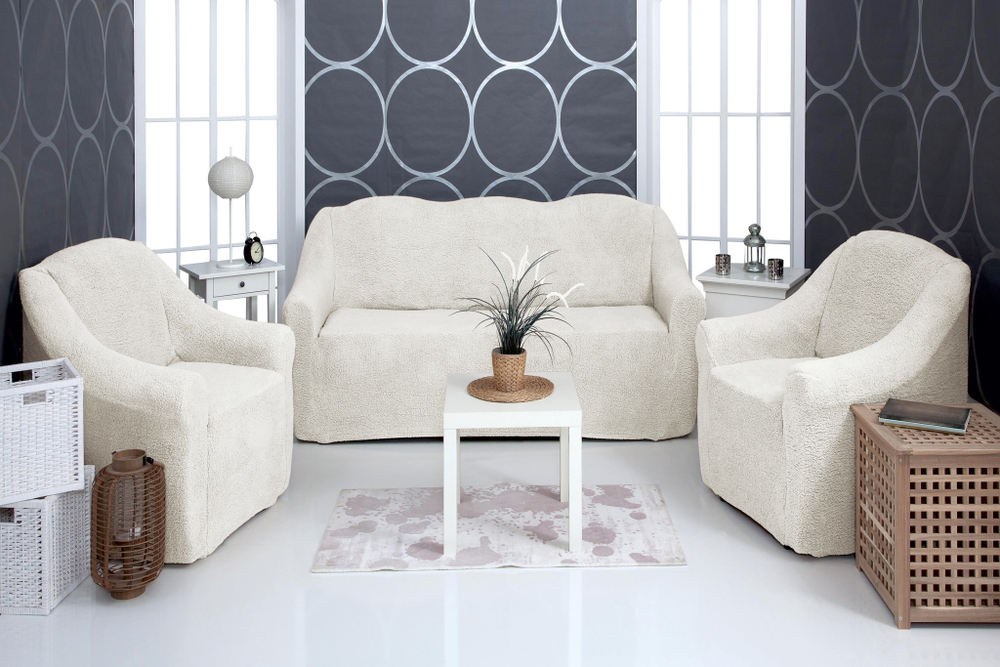 Комплект чехлов Велсофт, цвет Кремовый