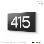Номер на дверь 415, табличка на дверь для офиса, квартиры, кабинета, аудитории, склада, черная 120х70 мм, Айдентика Технолоджи