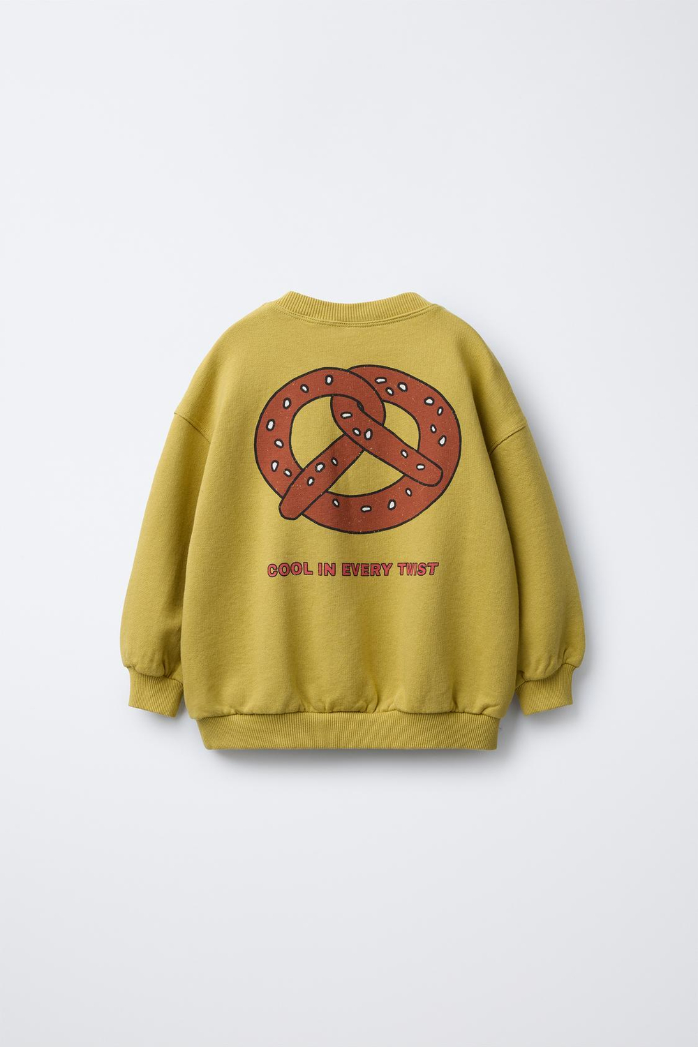 ZARA ТОЛСТОВКА С ПРИНТОМ, МЯГКИЙ ЖЕЛТЫЙ