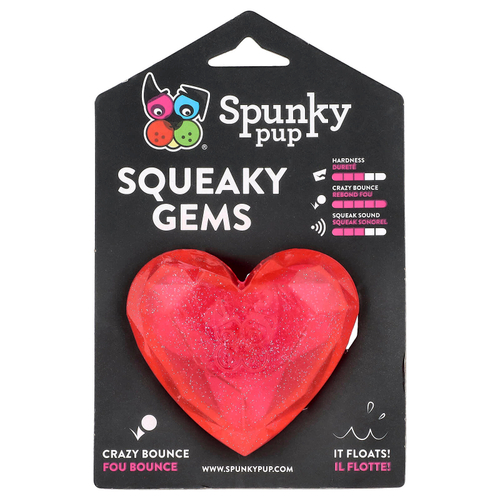 Spunky Pup, Squeaky Gems, сердце, 1 шт.