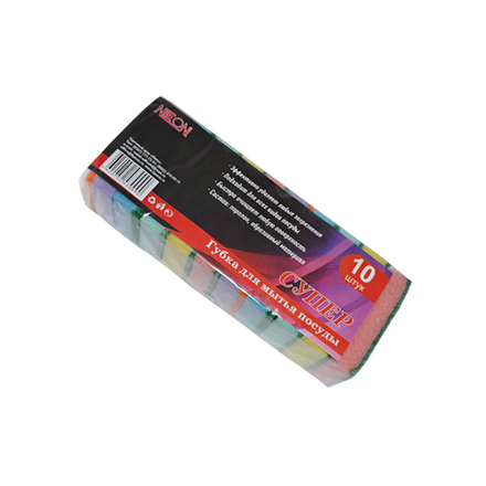 Губка д/пос средняя 10 шт24