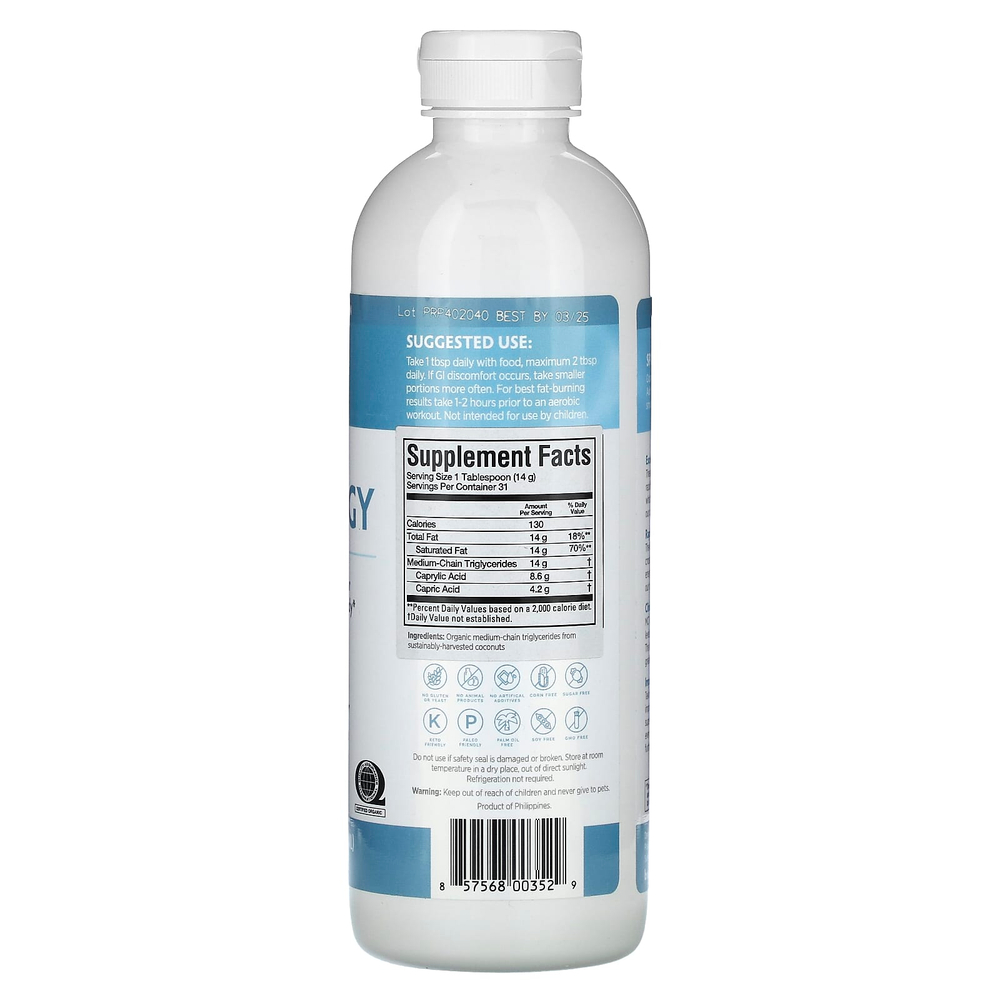 BrainMD, Brain MCT Energy, органическое масло, 473 мл (16 жидк. унций)