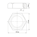 Контргайка 1/2'' вн/вн VRT® никель