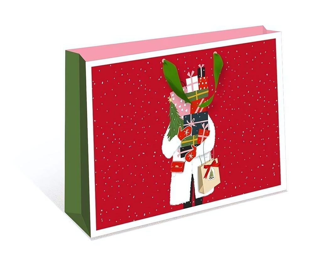 Пакет подарочный бумажный стандарт плюс новогодний 320х260х120 1322.726 (АртДизайн)