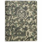 Тетрадь на кольцах А5 (180х220 мм), 80 л., под кожу, BRAUBERG VISTA, "Military", 112134