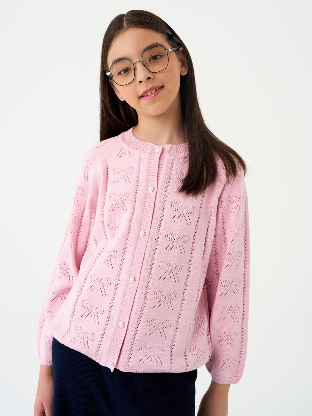 Кардиган для девочки AT1385 розовый