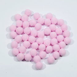 Помпоны, размер 15 мм, цвет 33 бледно-розовый (1уп = 50шт)