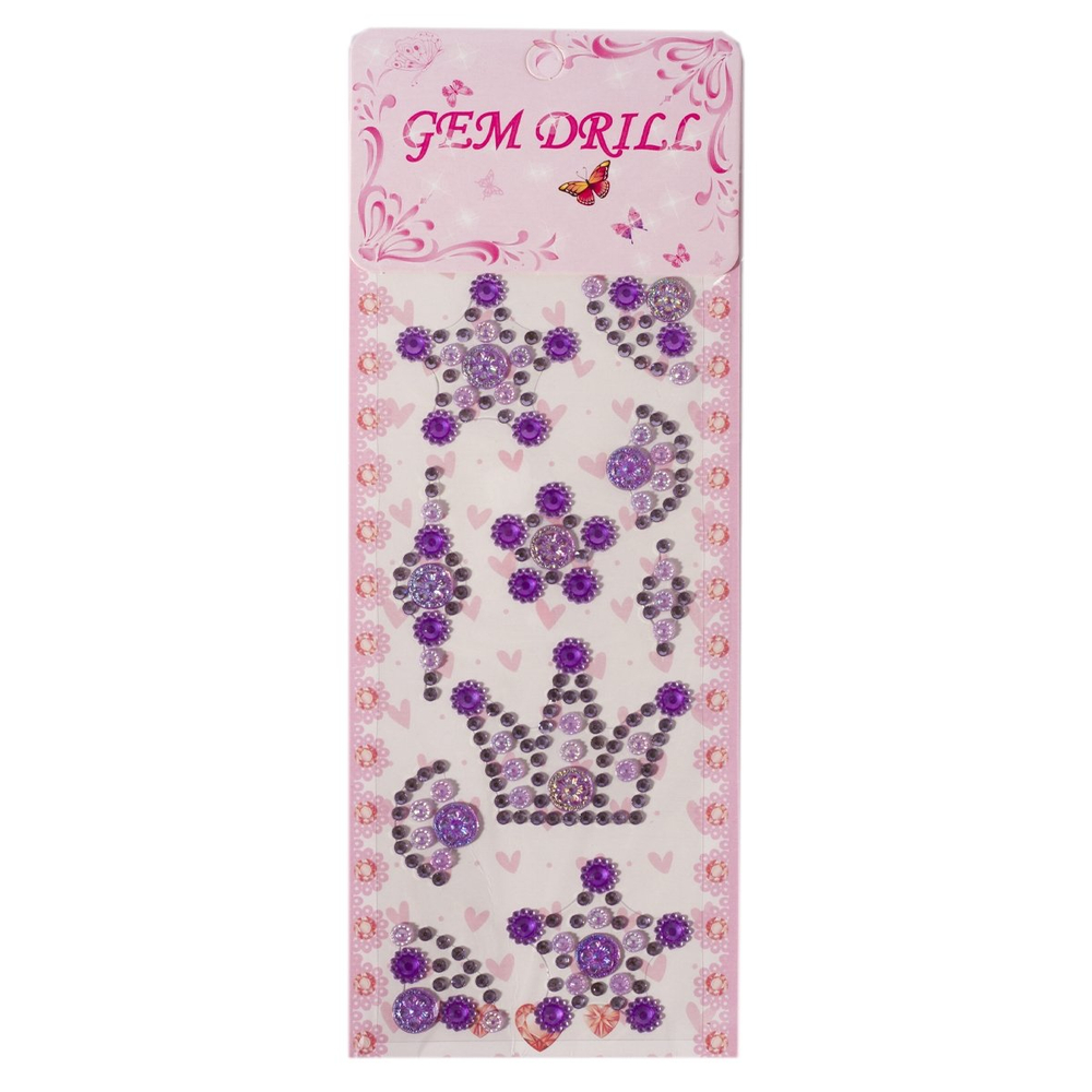 Наклейки-стразы Alingar, акриловые, "Корона", корона, цветы, пакет с европодвесом