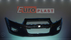 Передний бампер  в цвет для Chevrolet Aveo T 300 87U Pearl Black 87U Черный металлик
