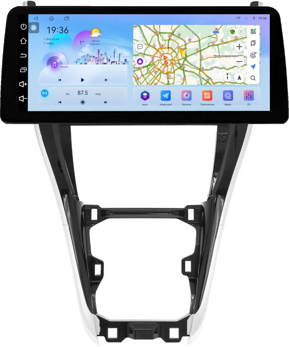 Магнитола для Toyota Harrier 3 XU60 2013-2017 (большая рамка) - FarCar монитор 12.3" 2K QLED на Android 14, TS10, CarPlay, 4G SIM-слот