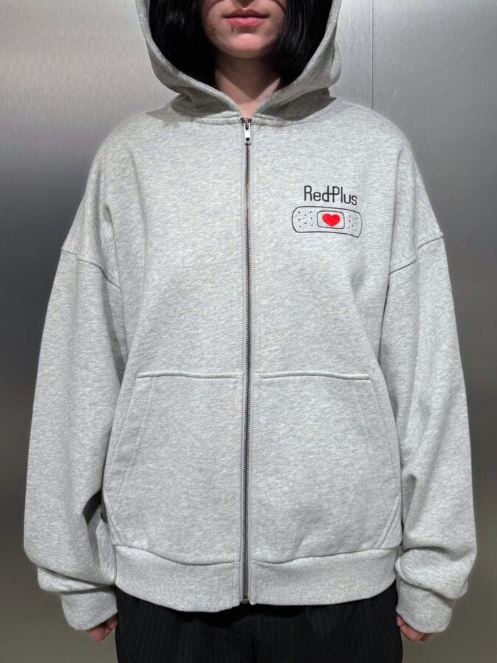 Худи унисекс Неббиа Кьют, серый меланж