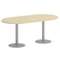 First Стол овальный KSPRG-3 Клен/Металл Серый 1800*900*750