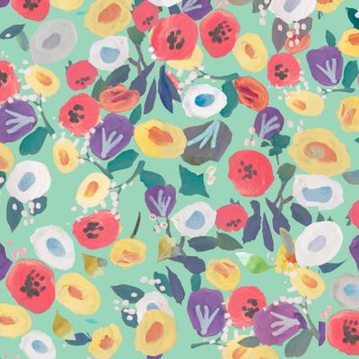 Летние цветы красками