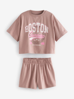 Пижама для девочки Next 195-938, 3 шт., Розовый, Бежевый