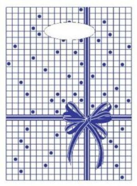 Пакеты с вырубной ручкой "Синяя клетка" 22x30см 12 мкм (100/5000шт)