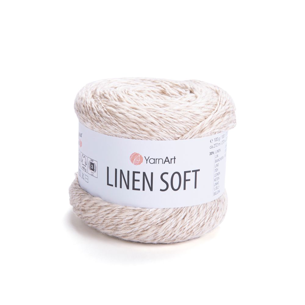 Пряжа YarnArt Linen soft, Кремовый