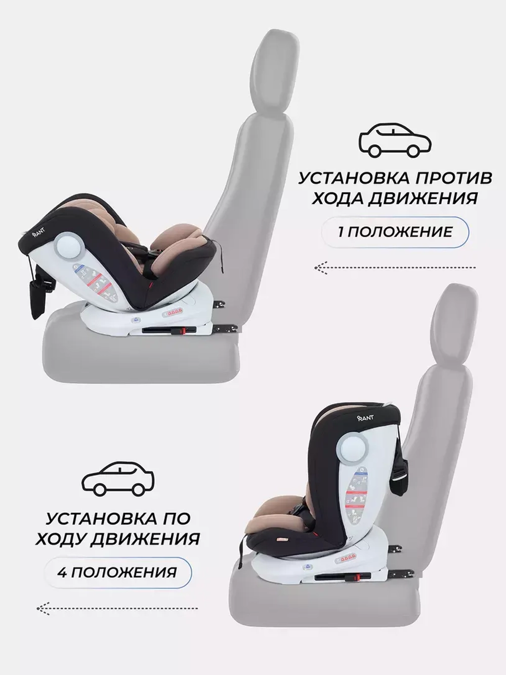 Автокресло RANT LB619 "DRIVE" isofix группа 0-1-2-3 (0-36 кг)