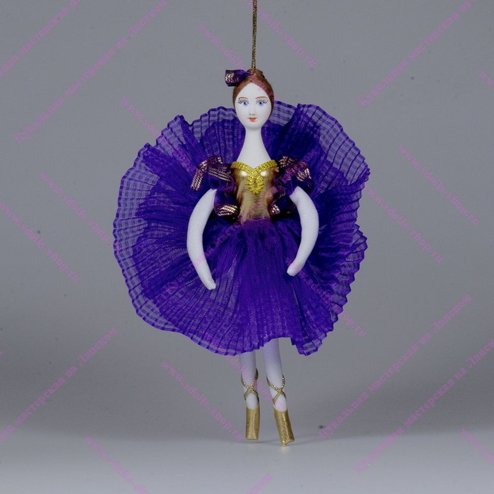 Ёлочная игрушка Балерина цветная