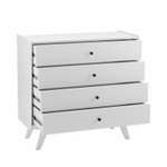 Комод «Винтаж» четыре ящика белый лак