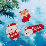 Зажимы для волос 3шт «Christmas story- Новогодние приключения», 6,5*10,5см