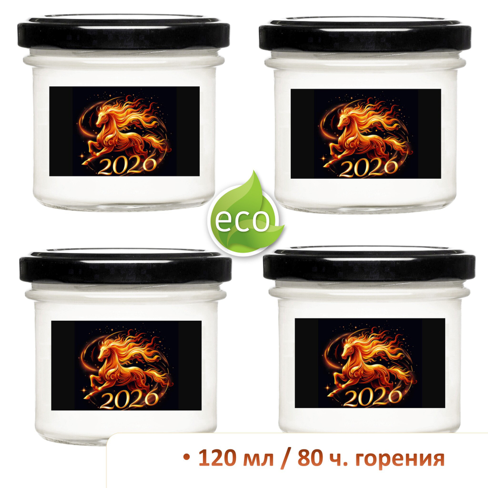 Свеча новогодняя, Огненная лошадь, 120 мл