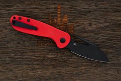 Нож складной CJRB Lago, клинок 87мм, сталь AR-RPM9 PVD, рукоять G10 красный