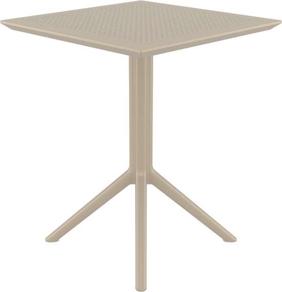 Стол пластиковый складной Sky Folding, 60х60 см, бежевый