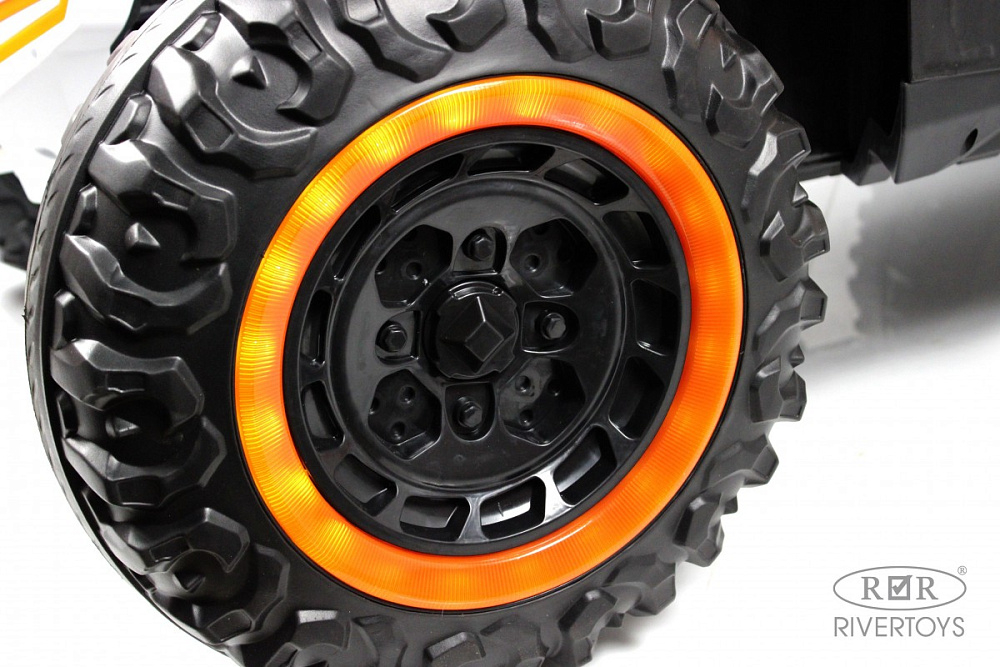 Детский электромобиль RiverToys E001EE оранжевый