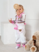 Вязаный комбинезон для новорожденных и малышей на молнии