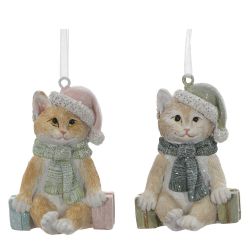 GAEM Фигурка декоративная подвесная "Котёнок", L4,5 W4,5 H7 см, 2в.