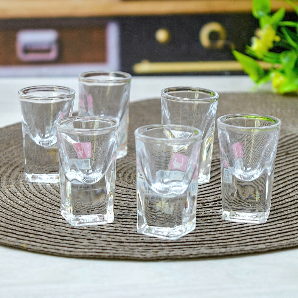 Набор стопок 6шт 13мл с квадратным дном, Y310