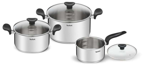 Набор посуды Tefal PRIMARY 6 предметов 16/20/24 см E3086S74
