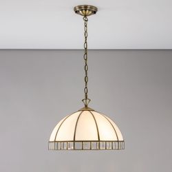 Citilux Шербург-1 CL440132 Люстра витражная подвесная Бронза