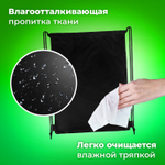 Мешок для обуви BRAUBERG прочный на шнурке черный 42x33 см (4 штуки в упаковке)