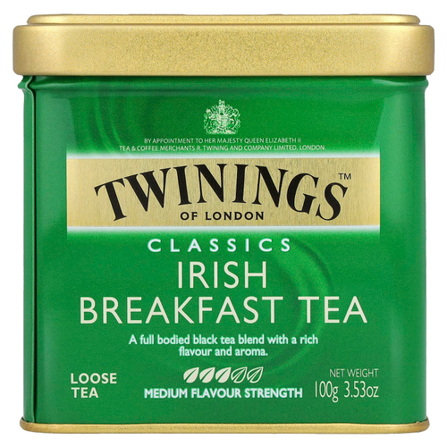 Twinings, классический, ирландский завтрак, рассыпной чай, 100 г (3,53 унции)