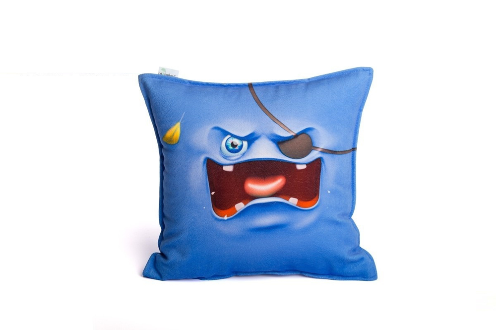 Подушка декоративная "Smile" синяя