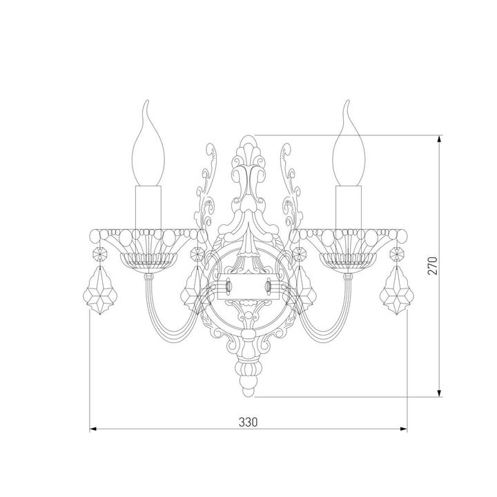 Бра Eurosvet 3281/2 белый с золотом/тонированный хрусталь Strotskis