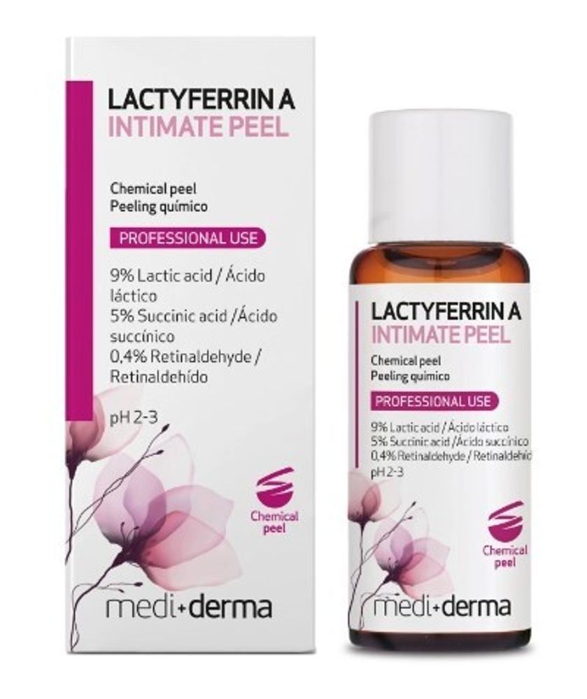 Пилинг химический на основе молочной кислоты с витамином А/ lactyferrinA intimate peel,20 мл