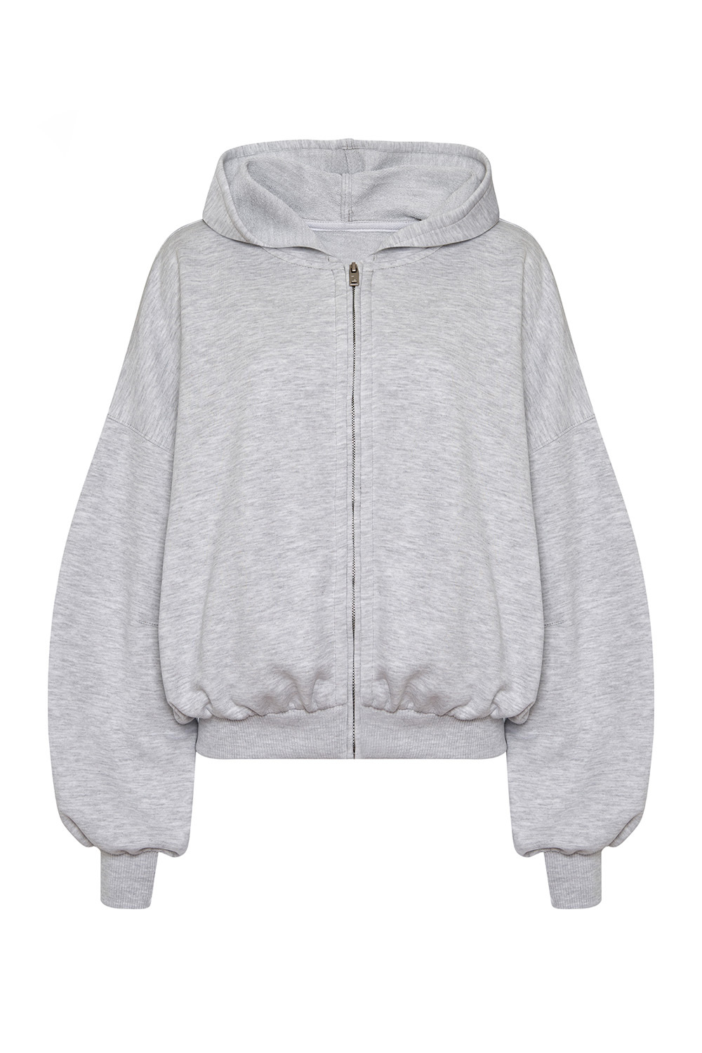 Толстовка на молнии Светло-серый меланж