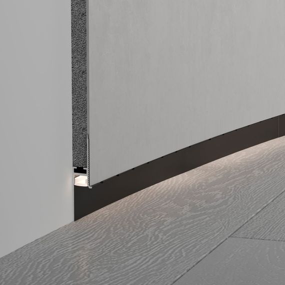 Профиль встраиваемый Arlight Plintus-Fantom-Bent-H20-Side-2000 Black 043673