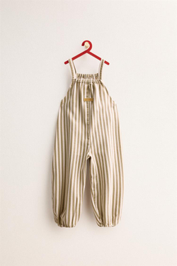 ZARA TIMELESS — ДЛИННЫЙ КОМБИНЕЗОН В ПОЛОСКУ, РЫЖЕВАТО-КОРИЧНЕВЫЙ