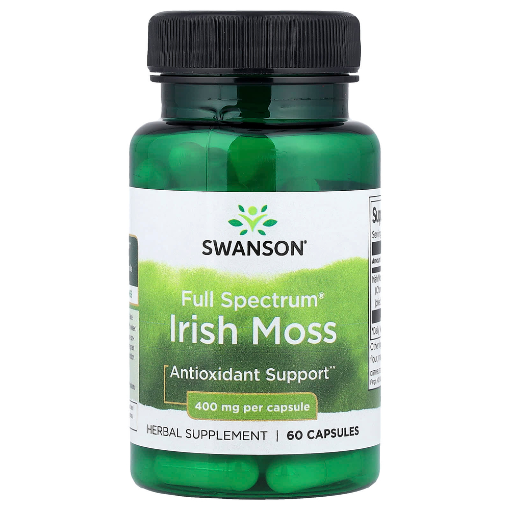 Swanson Vitamins, ирландский мох Full Spectrum®, 400 мг, 60 капсул