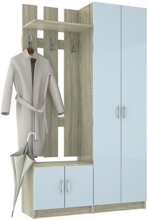 ЛОФТ прихожая Дуб Сонома/Белый глянец 72230020 НК-Мебель