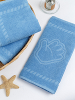 Полотенце махровое, г/к, 34х60, арт. BS 34-60, 400 гр/м2, цвет: 012-голубой,