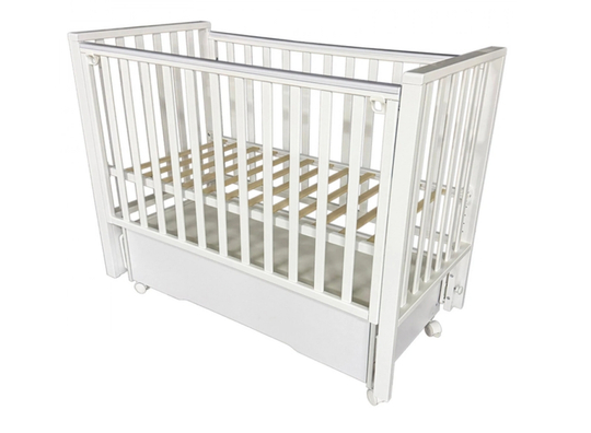 Кровать Антел NICOL цвет белый, маятник+колеса, автостенка, ящик + МАТРАС ортопедический