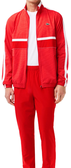 Мужской теннисный костюм Lacoste Sport x Novak Djokovic Sportsuit - красный