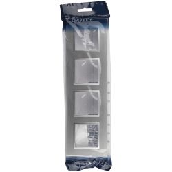 Рамка для розеток и выключателей ЭРА Elegance 14-5014-03 Classic, на 4 поста, алюминий